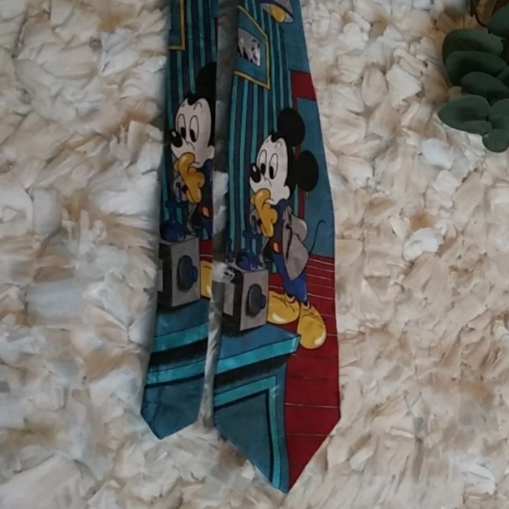Mickey Unlimited vintage tie red/blue/yellow/black‎